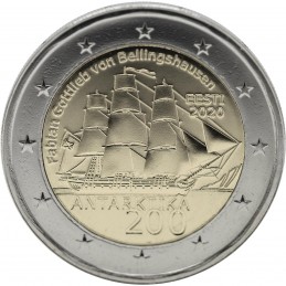 Estonia 2020 - 2 euros 200 ° descubrimiento de la Antártida
