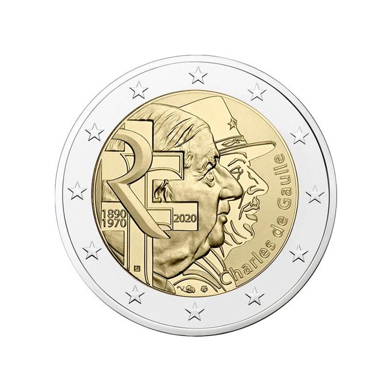 France 2020 - 2 euro 50th death of Charles de Gaulle