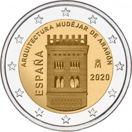 Spain 2020 - 2 euro Mudejar Architecture of Aragon