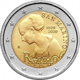 San Marino 2020 - 2 euro commemorativo 500° anniversario della morte di  Raffaello Sanzio