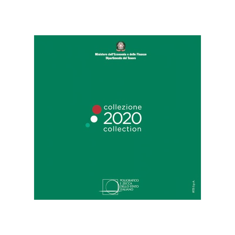 Italia 2020 - Divisionale euro ufficiale 8 valori 2€ - 1€ - 50c. - 20c. - 10c. - 5c. - 2c.- 1c.