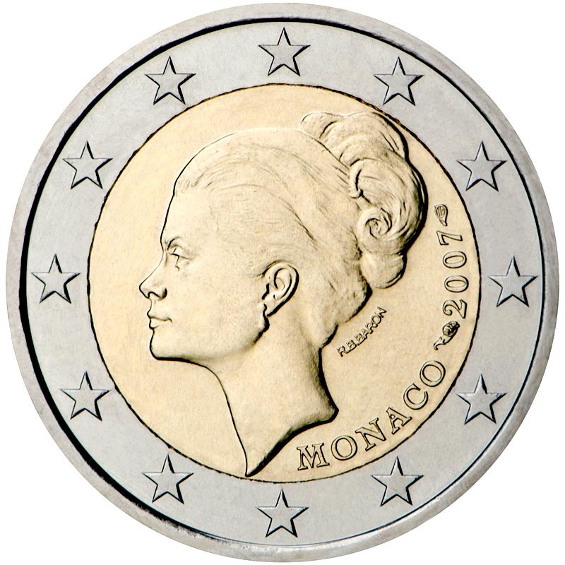 Mónaco 2007 - 2 euros 25a muerte de Grace Kelly