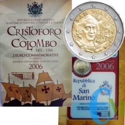 San Marino 2006 - 2 euro 500th death of Christopher Columbus in folder