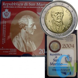 Saint-Marin 2004 - 2 euros Bartolomeo Borghesi en dossier