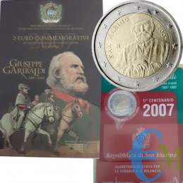 San Marino 2007 - 2 euros 200 nacimiento de Giuseppe Garibaldi