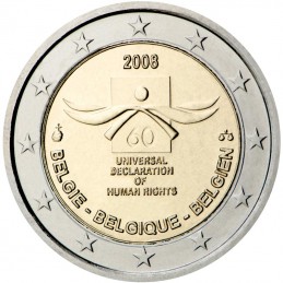 Belgio 2008 - 2 euro 60° Diritti dell'Uomo