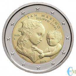 San Marino 2019 - 2 euro commemorativo 550° anniversario della Morte di Filippo Lippi