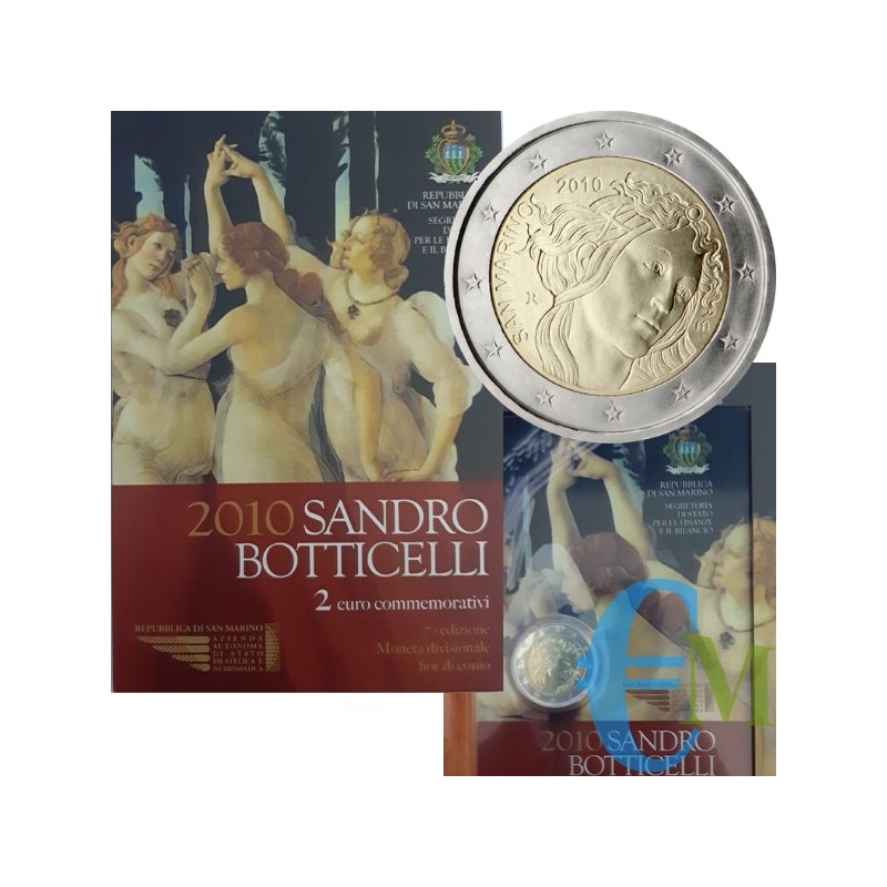 Saint-Marin 2010 - 2 euros 500e anniversaire de la mort de Sandro Botticelli