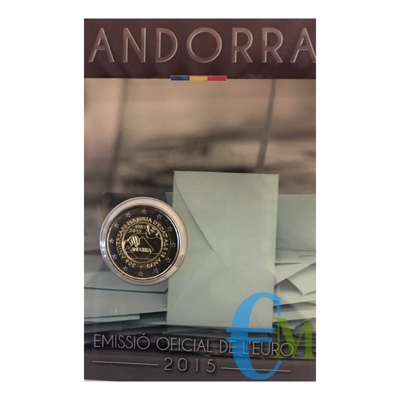 Andorra 2015 - 2 euro 30° Maggiore età