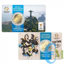 Belgium 2016 - 2 euro Summer Olympic Games Rio BU in coincard FR