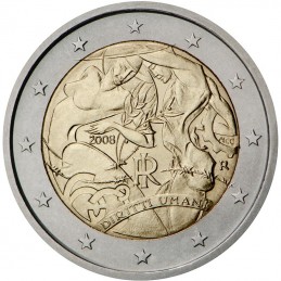 Italia 2008 - 2 euro 60° Diritti dell'Uomo
