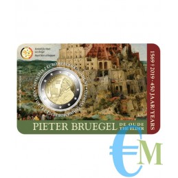 Belgica 2019 - 2 euro 450° Pieter Bruegel BU en coincard NL