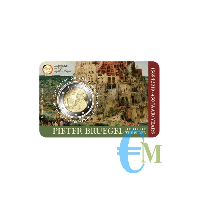 Belgium 2019 - 2 euro 450 ° Pieter Bruegel BU in coincard NL