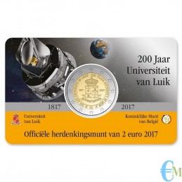 Bélgica 2017 - 2 euros Universidad de Lieja BU en coincard NL