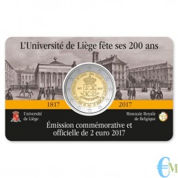 Belgio 2017 - 2 euro commemorativo 200° anniversario dell'Università di Liegi. Francese