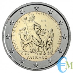 Vaticano 2018 - 2 euro commemorativo anno europeo del patrimonio culturale.