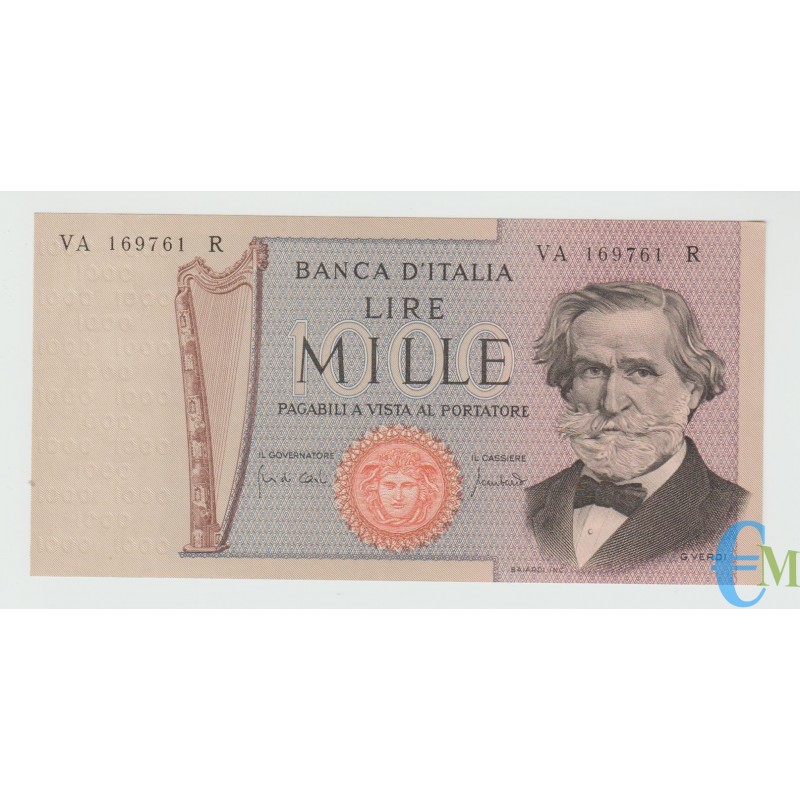 Italia - 1000 liras Giuseppe Verdi 2do tipo 25.03.1969