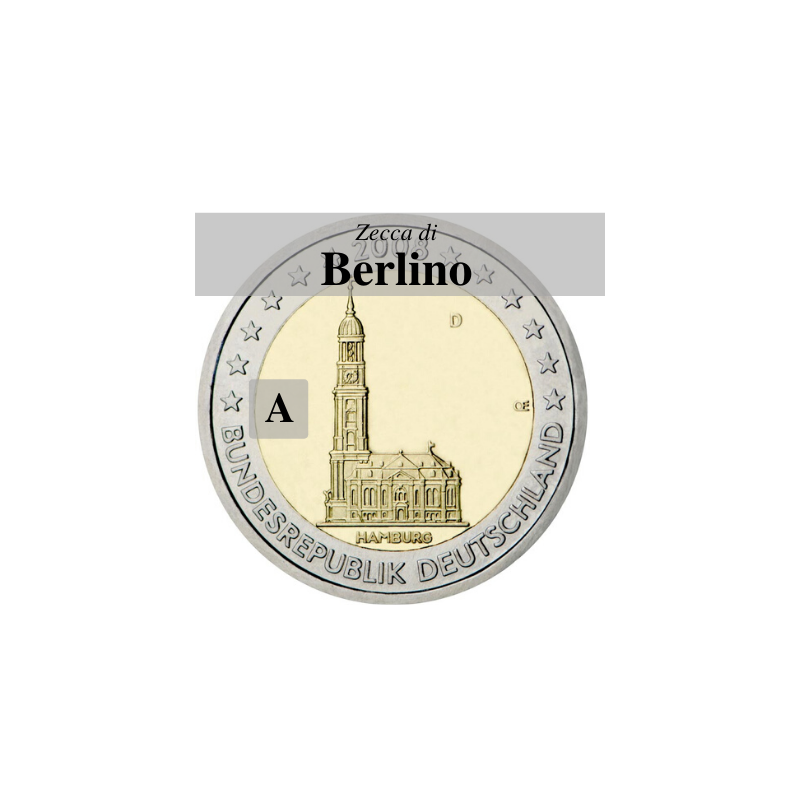 Alemania 2008 - 2 euros Catedral Hamburgo - Nuevo A