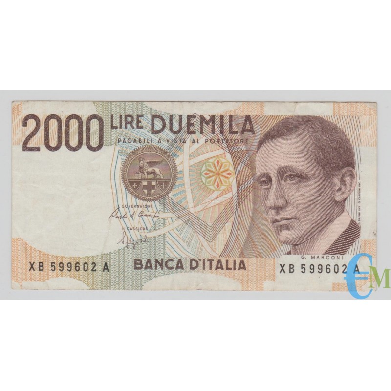 Italia - 2000 Lire Guglielmo Marconi XB 25.07.2001