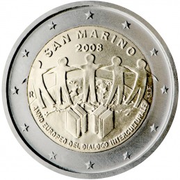 San Marino 2008 - 2 euro commemorativo anno europeo del dialogo interculturale