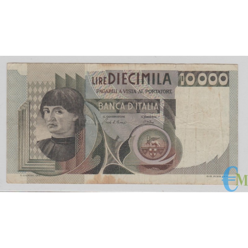 Italia - 10000 Lire Ritratto d'uomo Castagno 06.09.1980 bb