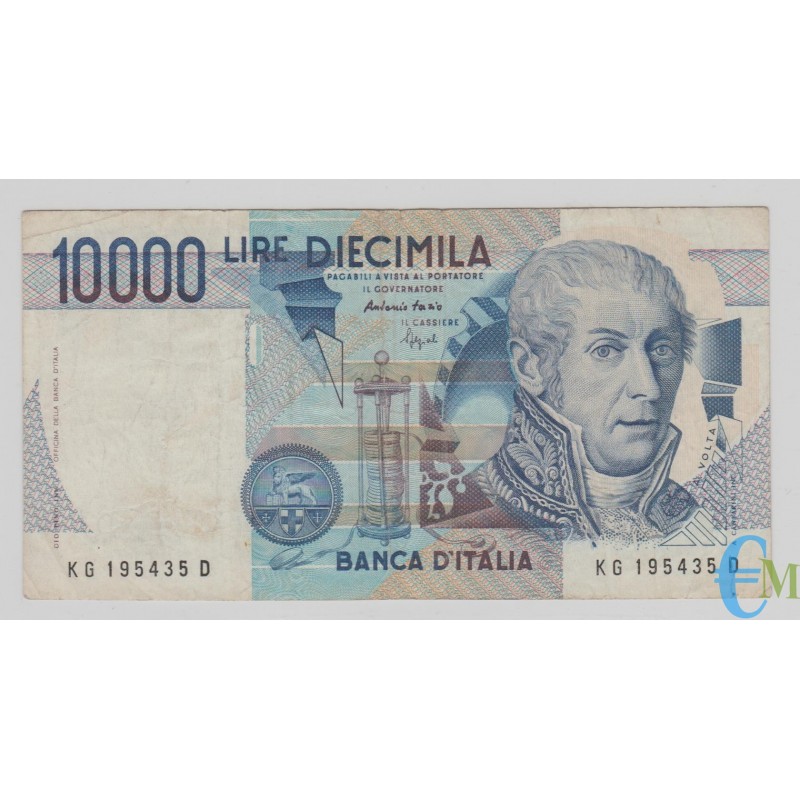 Italia - 10.000 liras Alessandro Volta G 16.10.1995