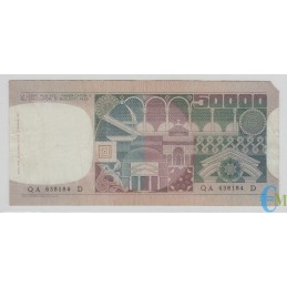 Italia - 50000 Lire volto di Donna 20.06.1977 rovescio