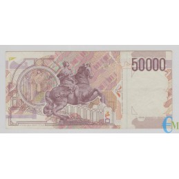 Italia - 50000 Lire Bernini 2° tipo B 09.12.1992 rovescio