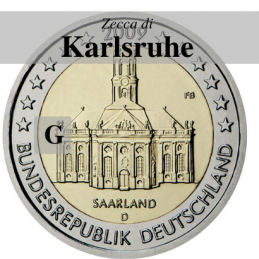 Allemagne 2009 - 2 euros Sarre - G