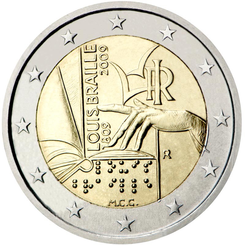 Italy 2009 - 2 euro 200th birth of Louis Braille