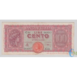 Italia - 100 Lire Italia Turrita Testina 10.12.1944