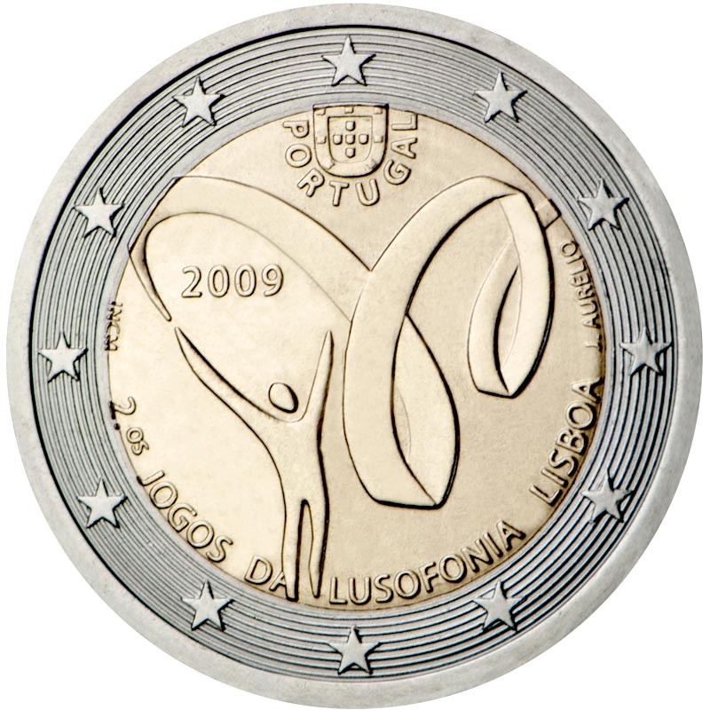 Portogallo 2009 - 2 euro commemorativo 2° edizione dei giochi di Lusofonia a Lisbona