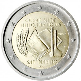 San Marino 2009 - 2 euro commemorativo anno europeo della creatività e dell'innovazione.