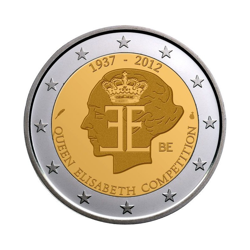 Belgio 2012 - 2 euro commemorativo 75° anniversario competizione musicale della regina Elisabetta.