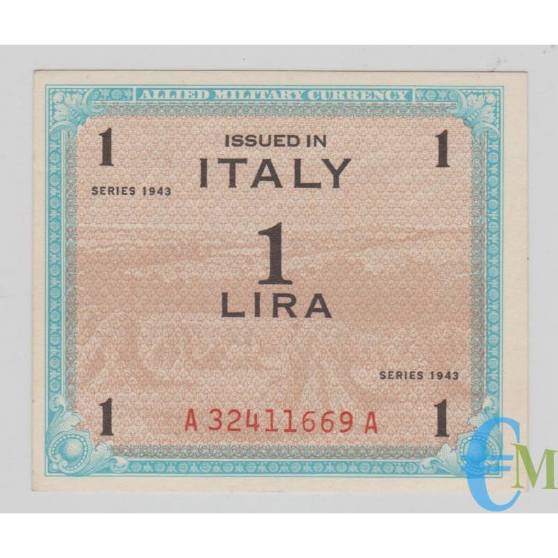 Italia - 1 Lira Occupazione Americana in Italia Monolingua BEP 1943