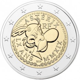 Francia 2019 - 2 euro commemorativo 60° anniversario di Asterix BU in coincard con Obelix
