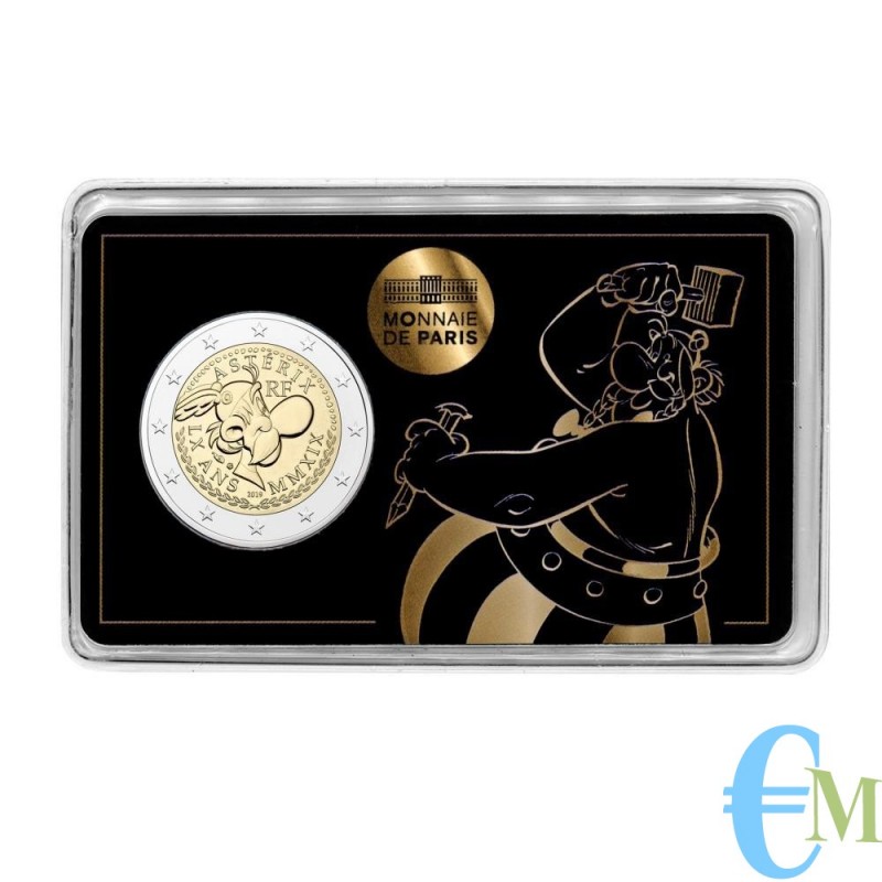 France 2019 - 2 euros 60e Astérix BU en coincard Obélix