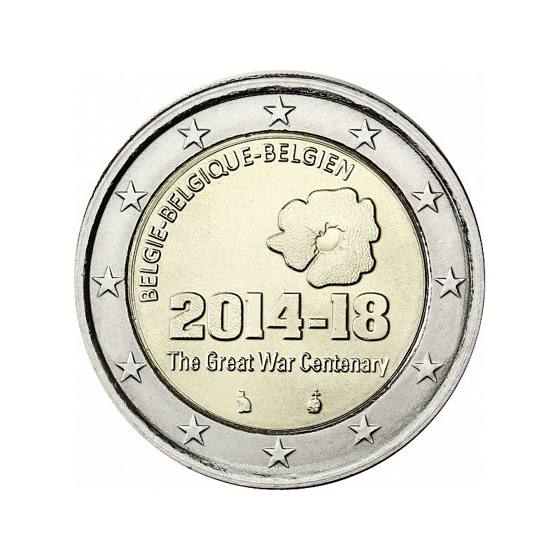 Bélgica 2014 - 2 euros 100º comienzo de la Primera Guerra Mundial