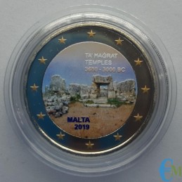 Malta 2019 - 2 euro colorato templi Ta Hagrat