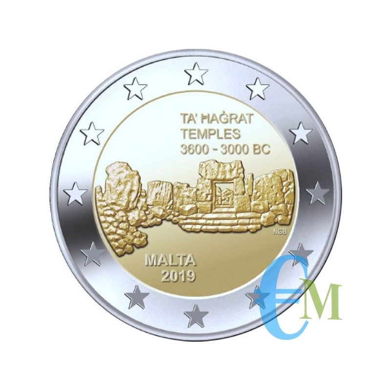 Malta 2019 - 2 euros templos de Ta Hagrat