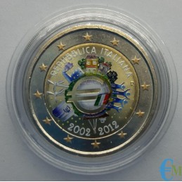 Italia 2012 - 2 euro colorato 10° Euro Moneta