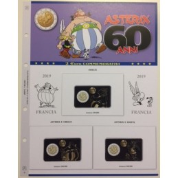 Foglio per 2 € Commemorativi Asterix
