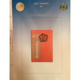 Foglio per 2 € Commemorativo San Marino 2017 Turismo