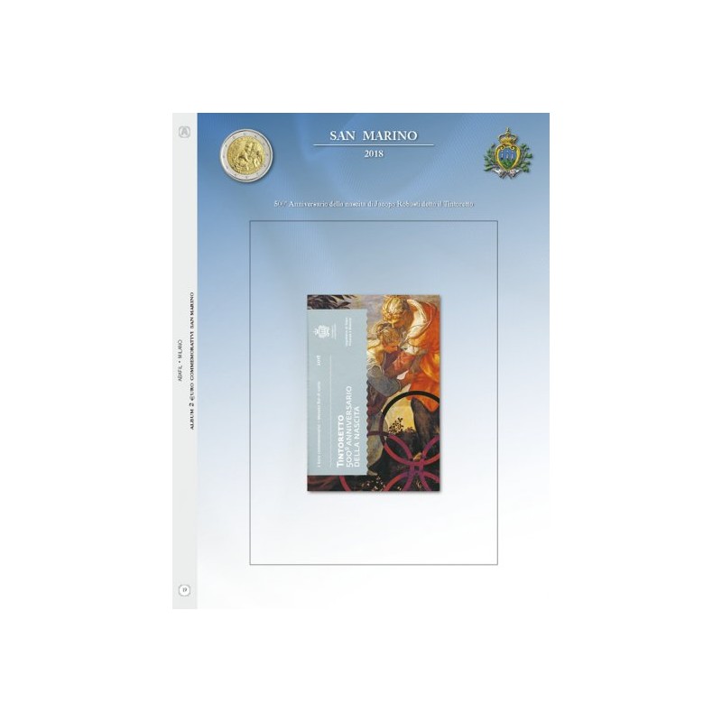 Foglio per 2 € Commemorativo San Marino 2018 Tintoretto