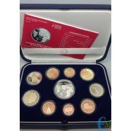 Italia 2019 - Cartera Oficial Euro Proof - 10 monedas y con plata Cesare Maccari