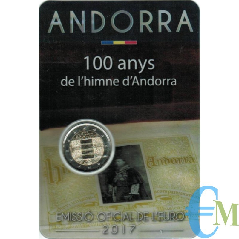 Andorra 2017 - 2 euro commemorativo 100° anniversario dell'inno nazionale di Andorra