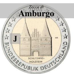 Alemania 2006 - 2 euros Lübeck - Hamburgo J