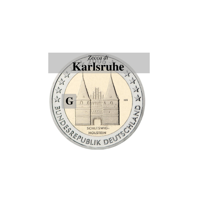 Alemania 2006 - 2 euros Lübeck - Karlsruhe G