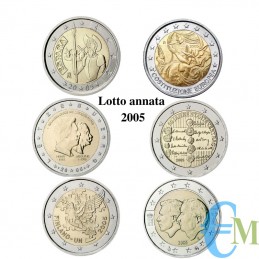 2005 - Lote de monedas conmemorativas de 2 euros de 2005