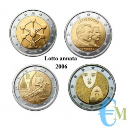 2006 - Lot de 2 pièces commémoratives en euros de 2006